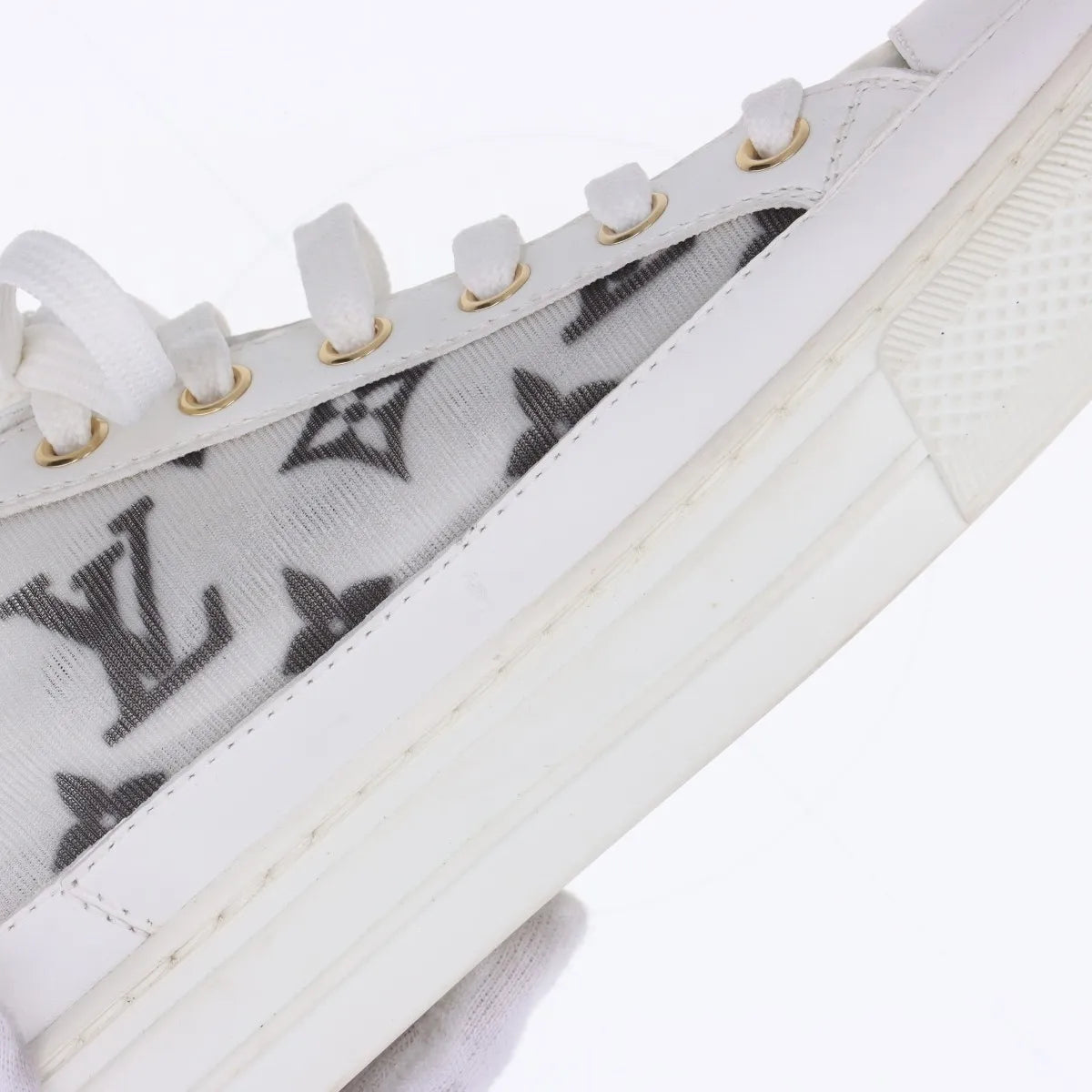 Louis Vuitton Stellar Line Mesh Leather Sneaker White x Black