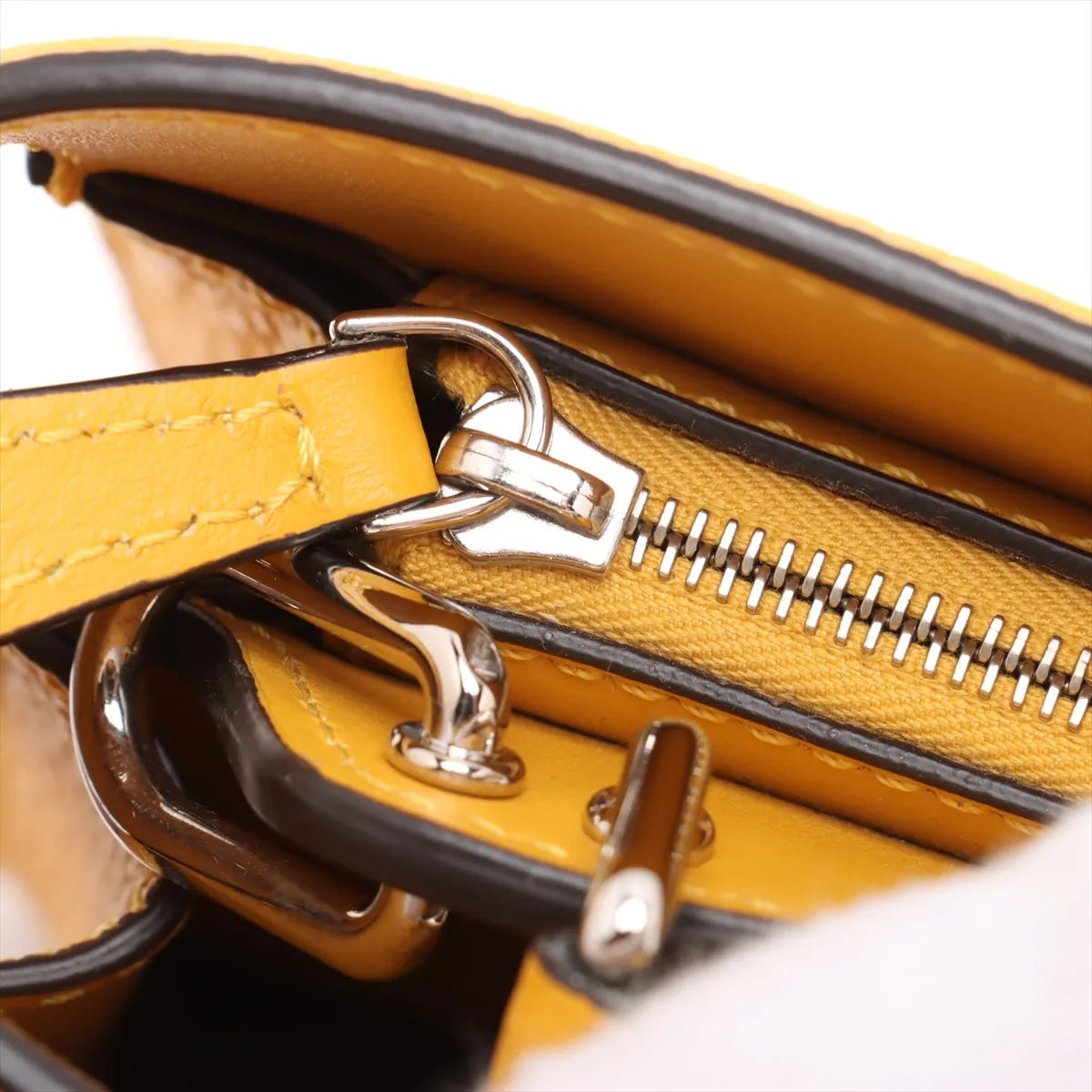 Fendi Peekaboo ISeeU Leather Two-Way Handbag Yellow