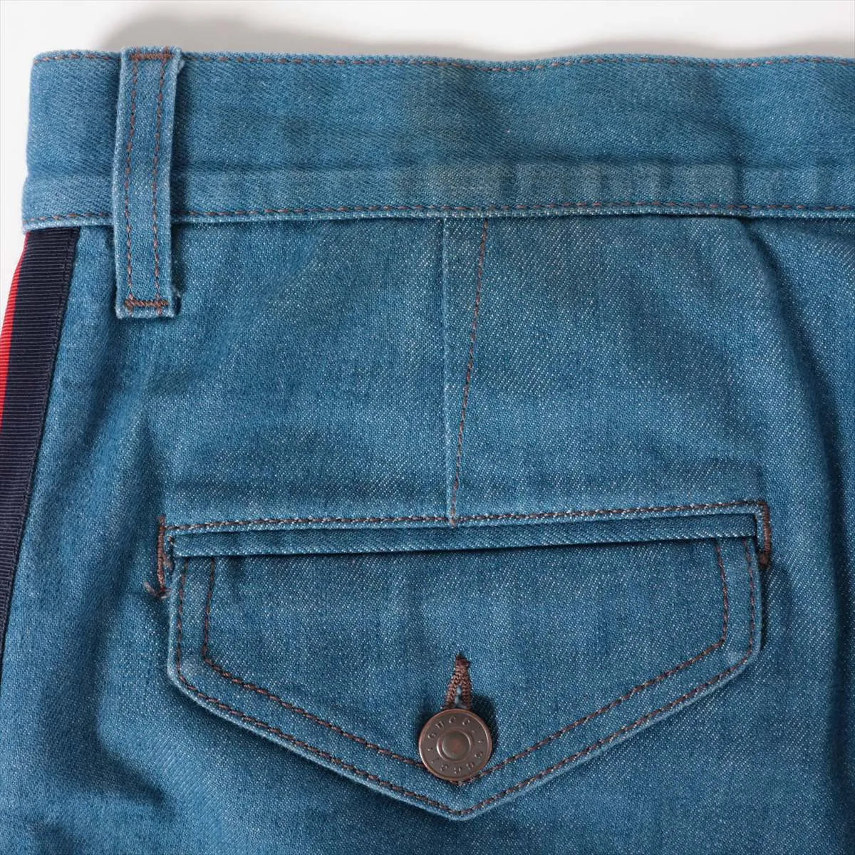 Gucci Cotton Short Pants Denim Blue