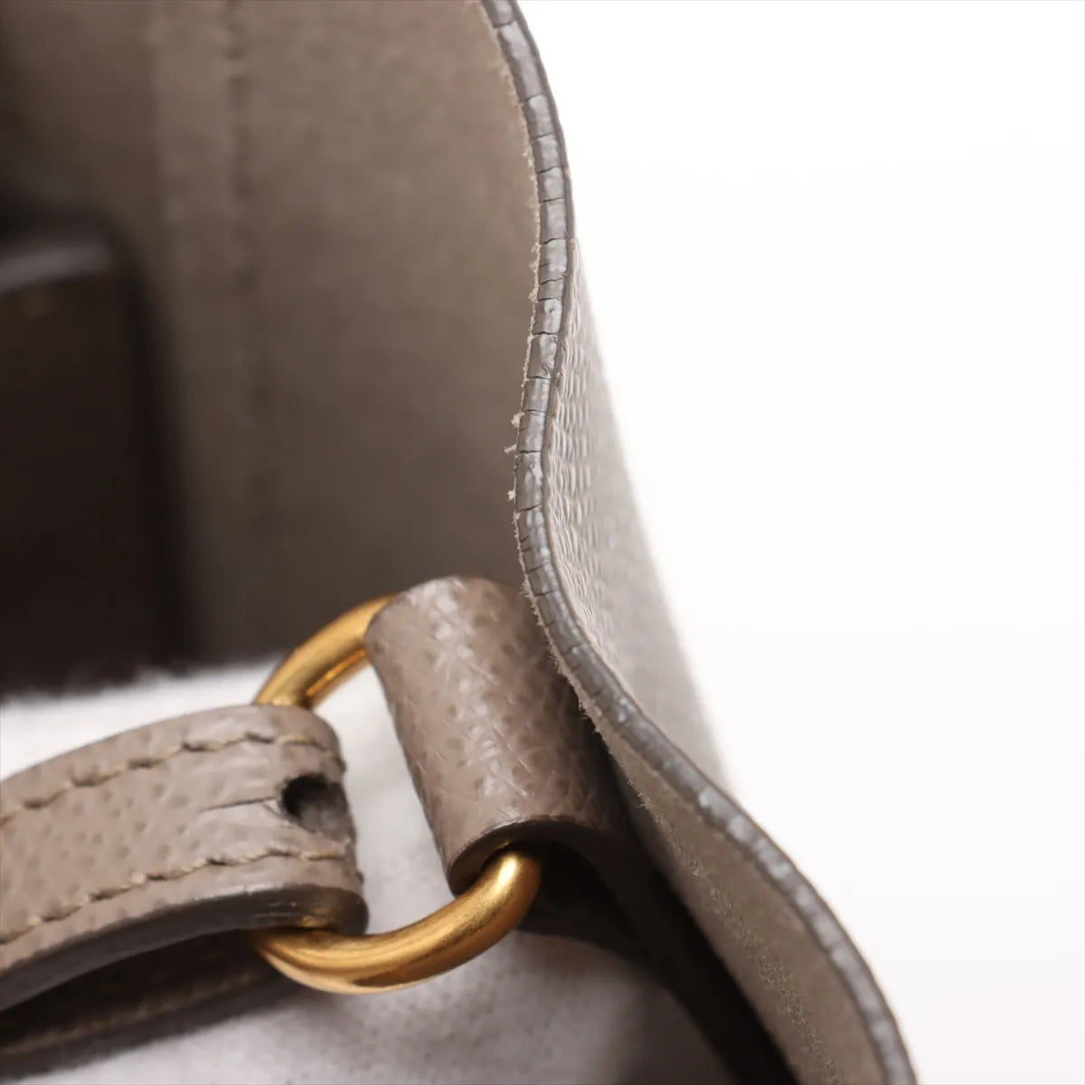 Celine Vertical Cabas Leather Two-Way Handbag Beige