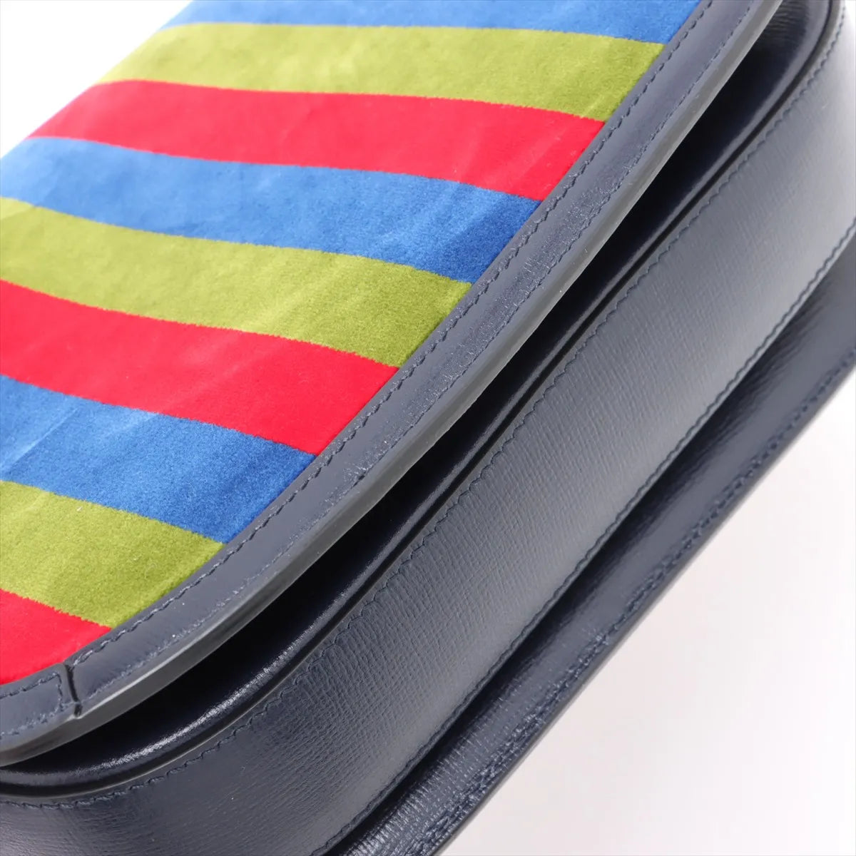 Gucci Horsebit 1955 Baiadera Velour Shoulder Bag Multicolor