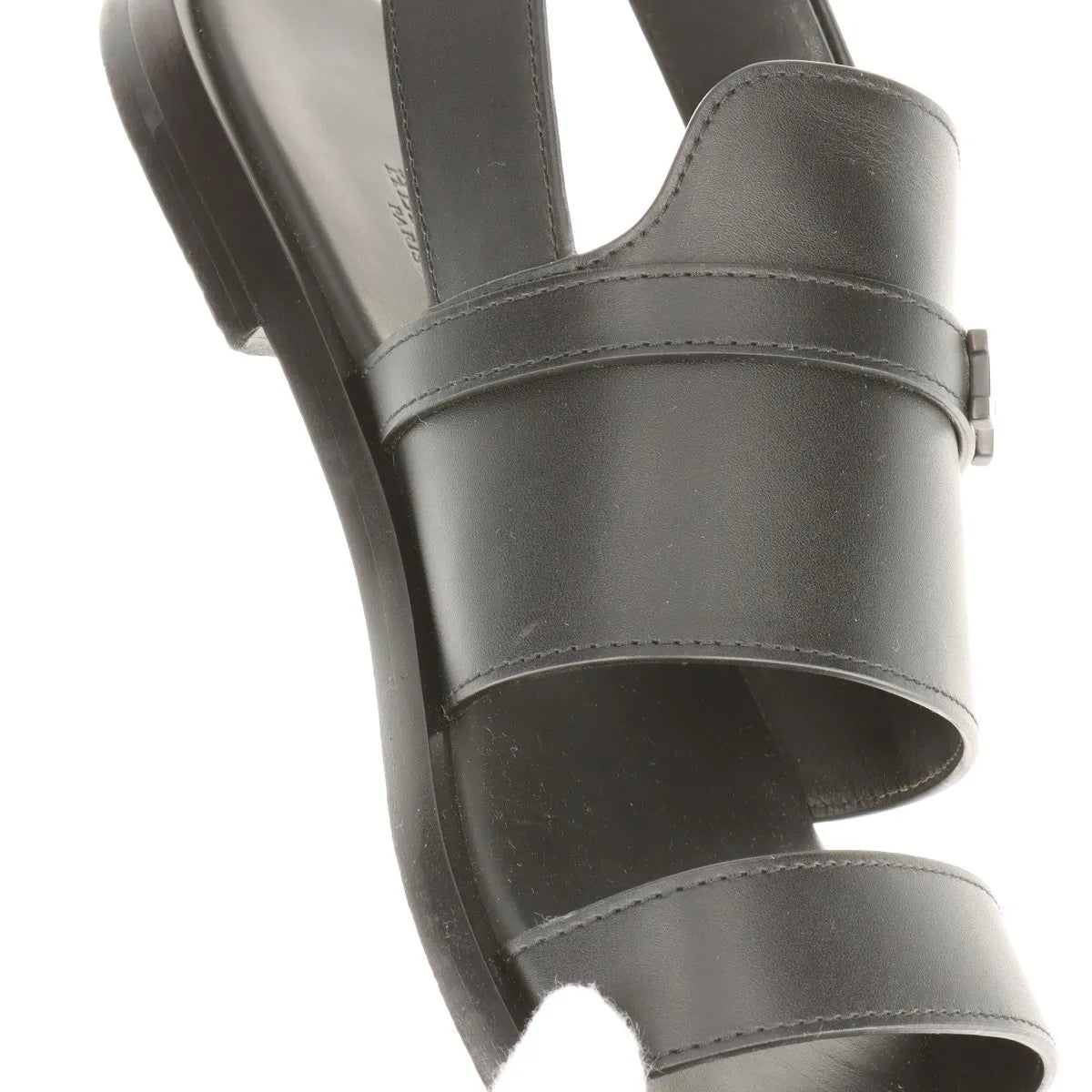 Hermès Constance Leather Sandal Black
