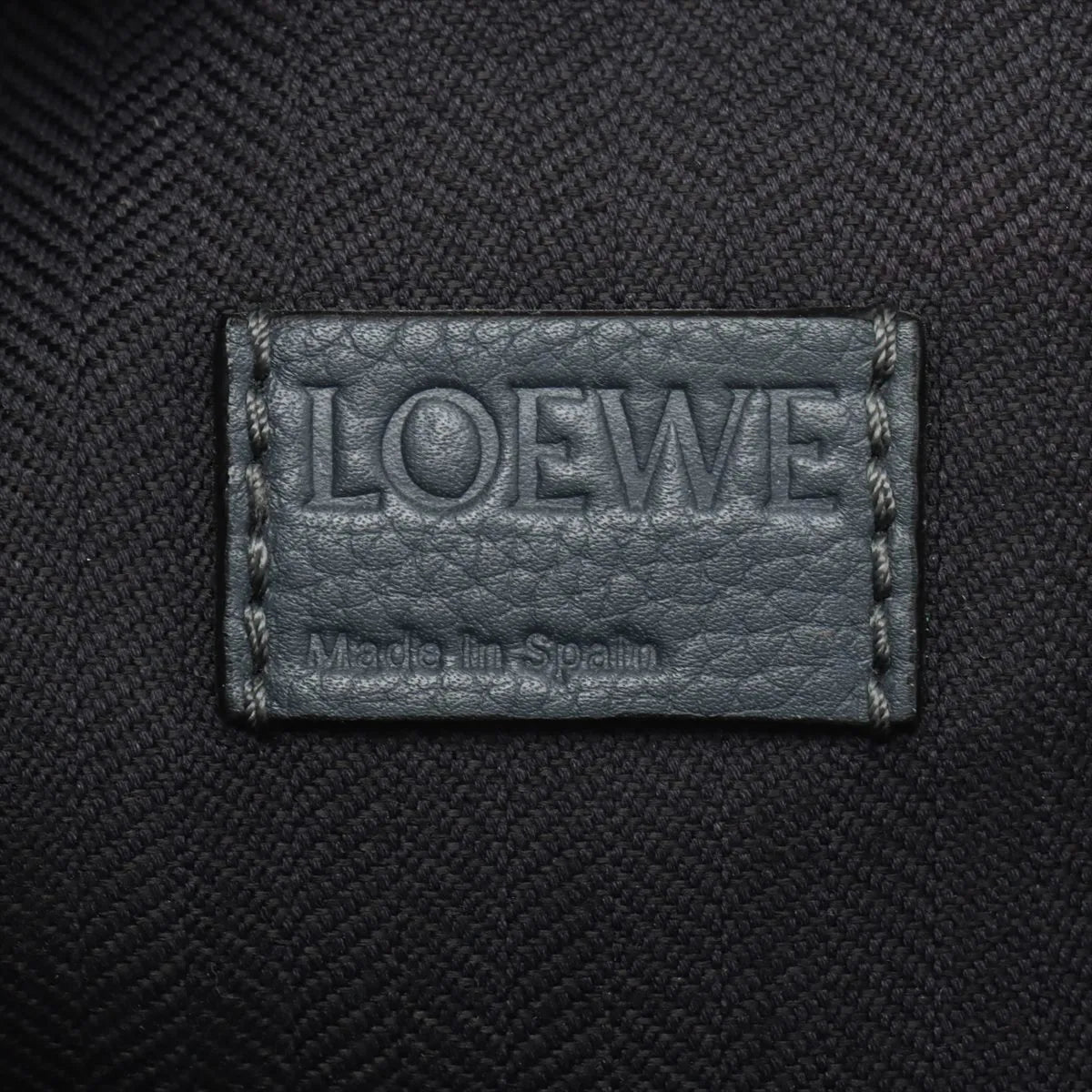 Loewe Goya Leather Two-Way Business Bag Gray