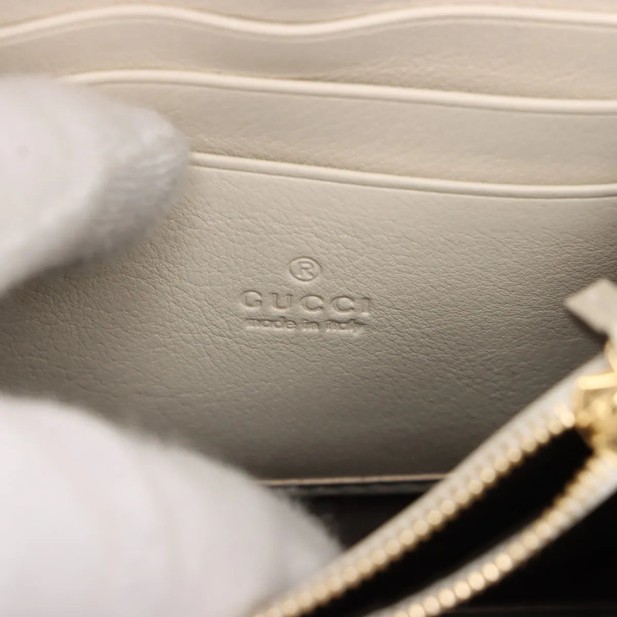 Gucci Blondie Leather Chain Shoulder Bag White