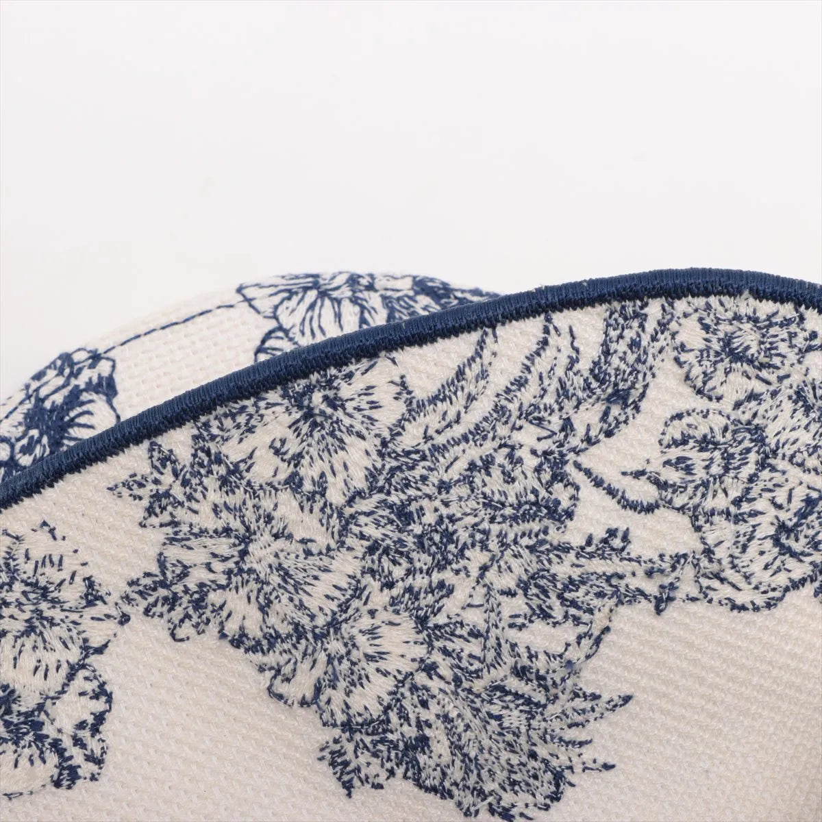 Christian Dior Lady D-Lite Medium Canvas Two-Way Shoulder Bag White x Blue