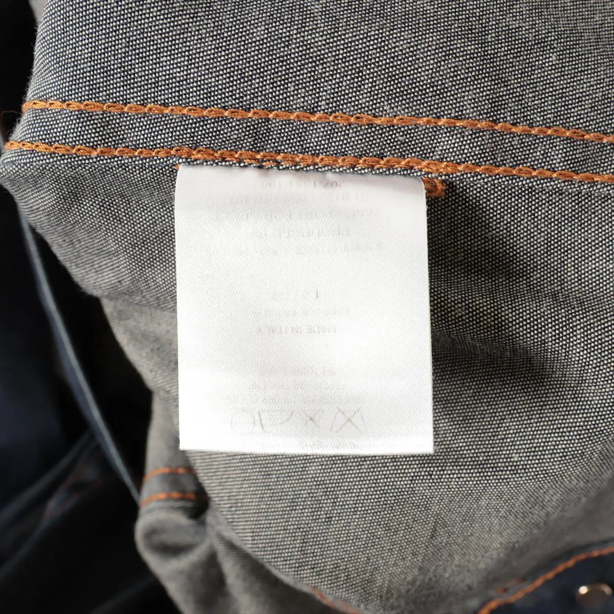 Gucci Cotton Denim Jacket Navy Blue