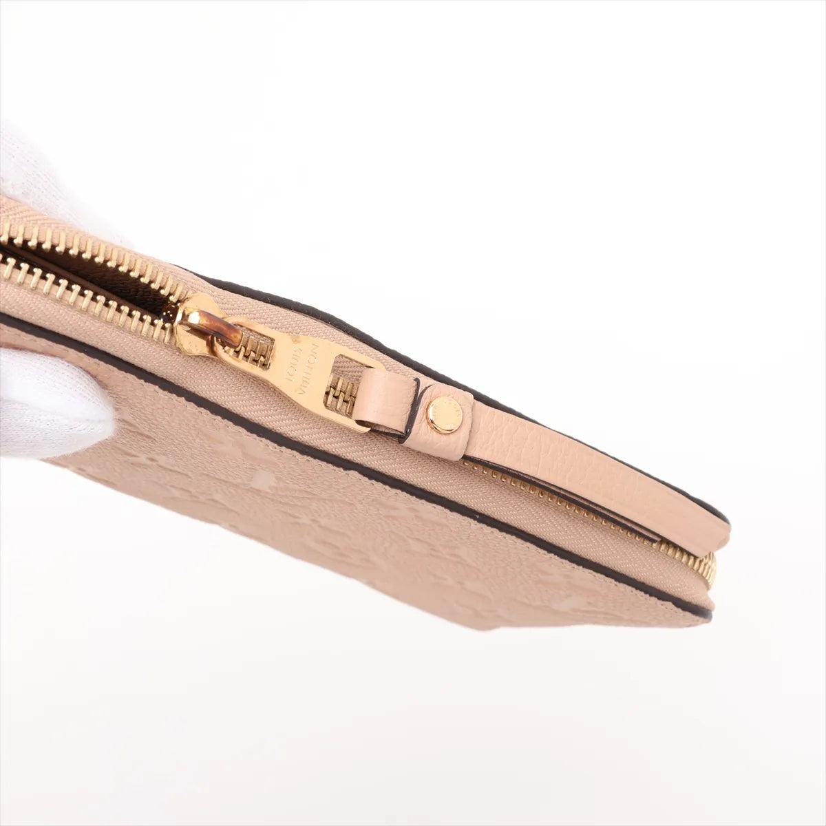 Louis Vuitton Monogram Empreinte Zippy Wallet Beige
