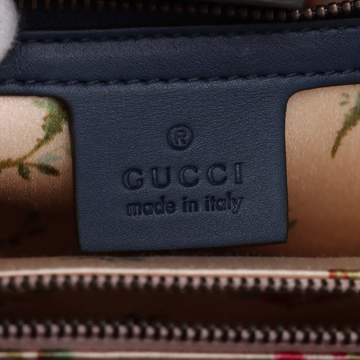 Gucci GG Marmont Chevron Floral Denim x Leather Two-Way Shoulder Bag