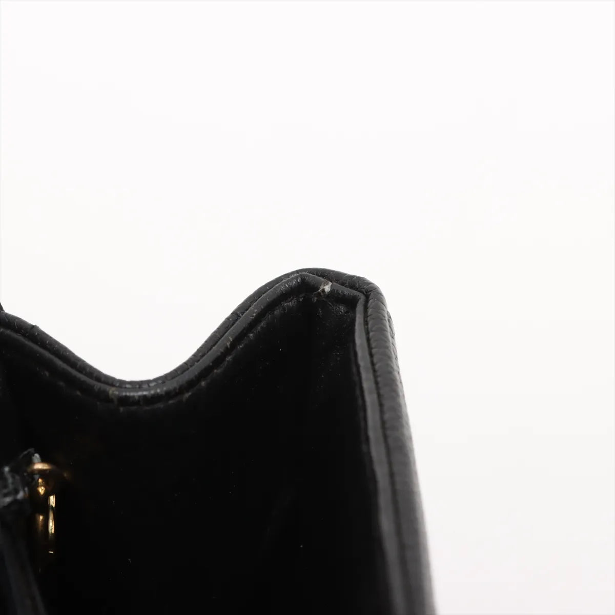 Chanel CC Logo Caviar Skin Single Flap Double Chain Bag Black
