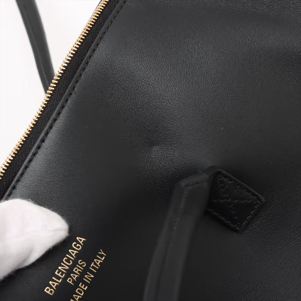 Balenciaga Bel Air Leather Shoulder Bag Black