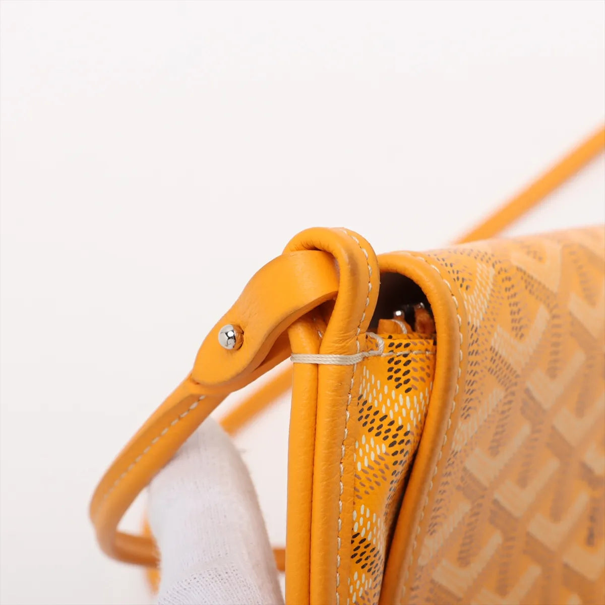 Goyard Plumet Leather Shoulder Bag Yellow