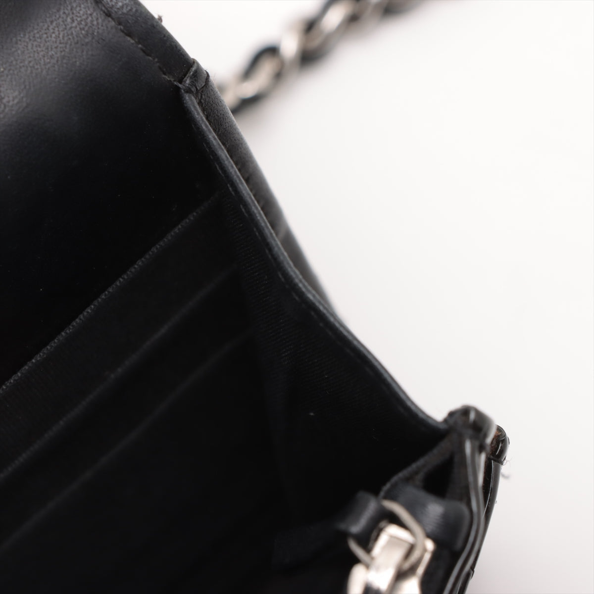 Chanel CC Logo Matelasse Patent Leather Chain Wallet Black * PREORDER *