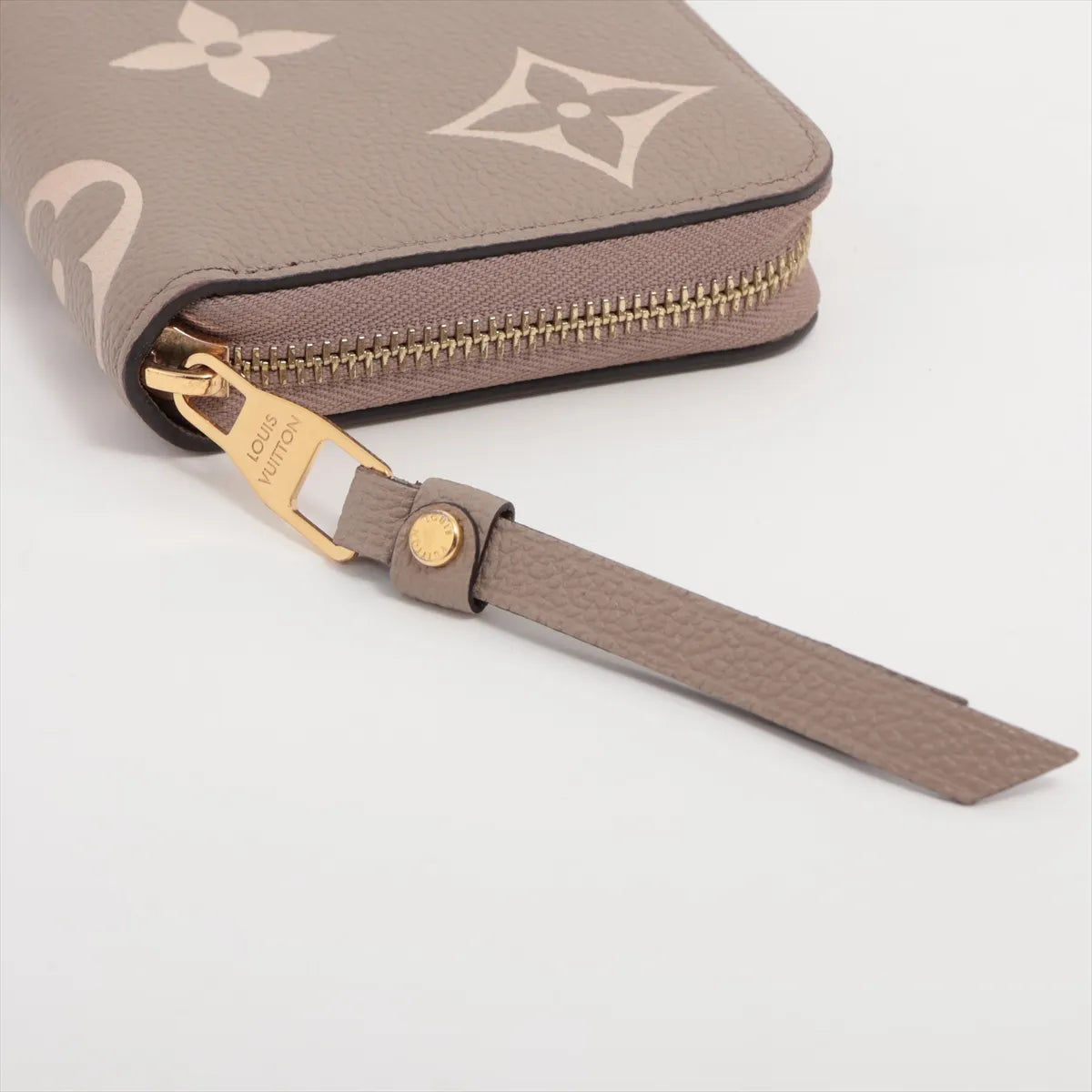 Louis Vuitton Bicolor Monogram Empreinte Zippy Wallet Tourterelle x Creme