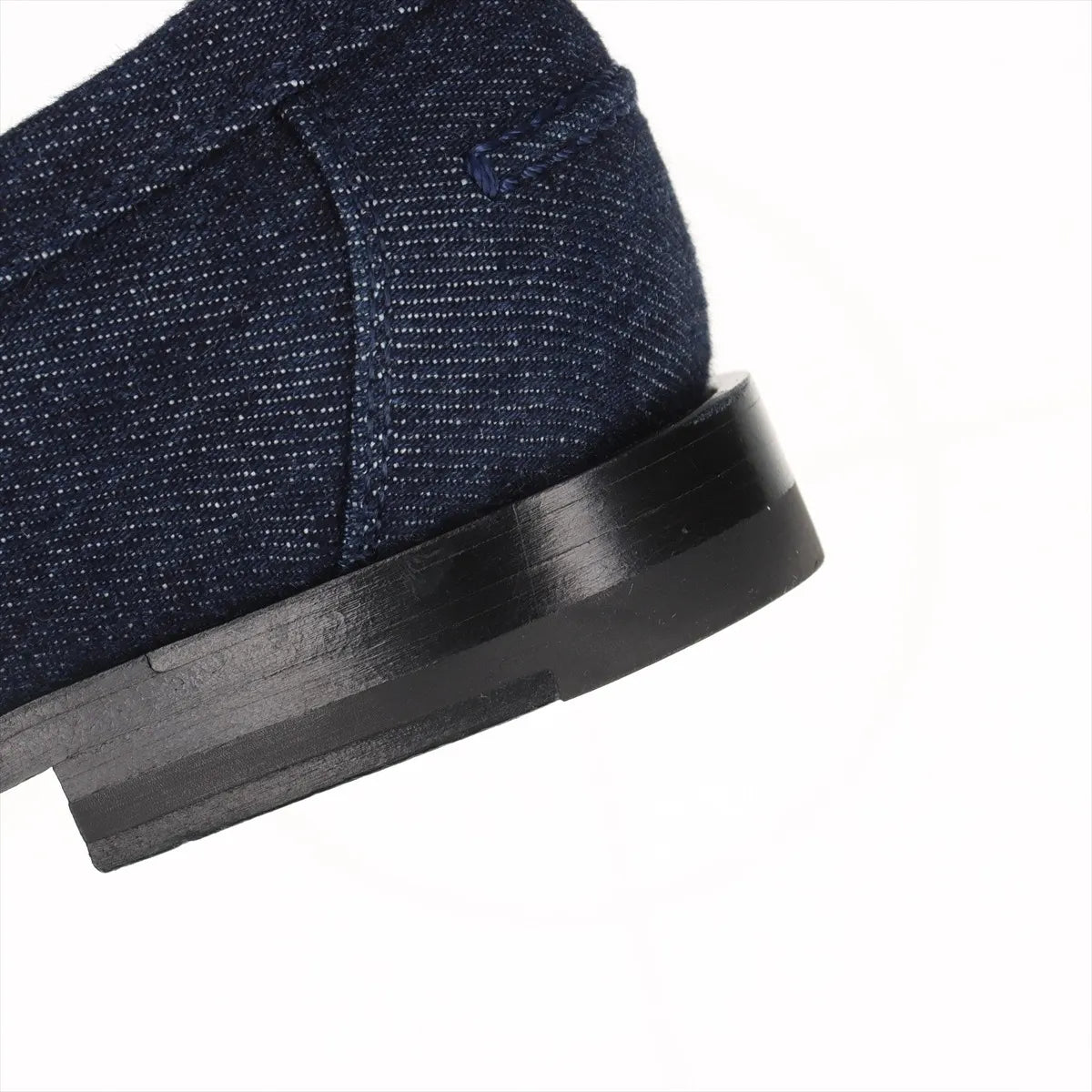 Hermès Kelly Denim Leather Loafer Navy x Brown