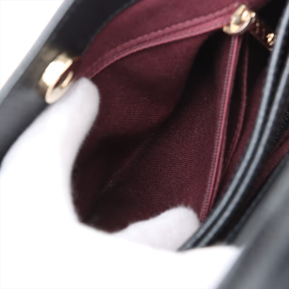 Chanel CC Logo Neo Executive Small Leather Two-Way Handbag Black