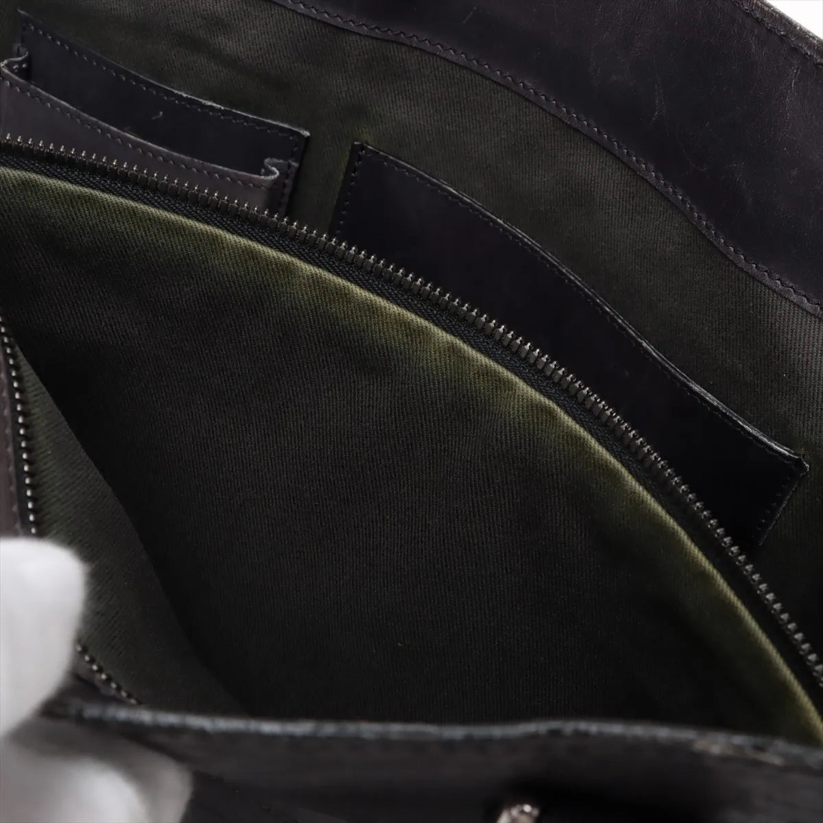 Berluti Calligraphy Toujour Leather Chain Tote Bag Black