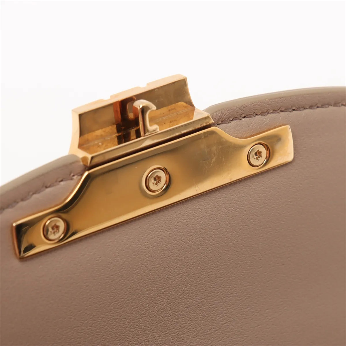 Celine Triomphe Leather Half-moon Shoulder Bag Beige