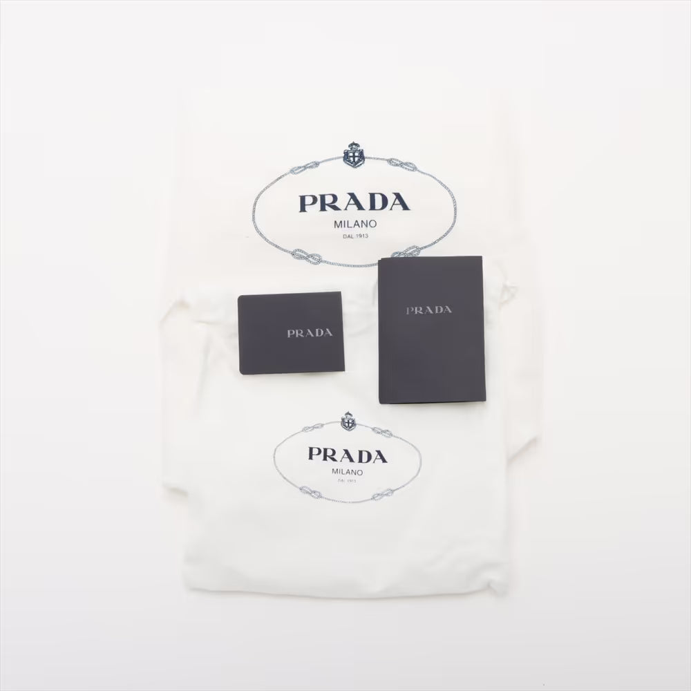 Prada Tessuto Nylon x Leather Two-Way Bucket Bag Brown