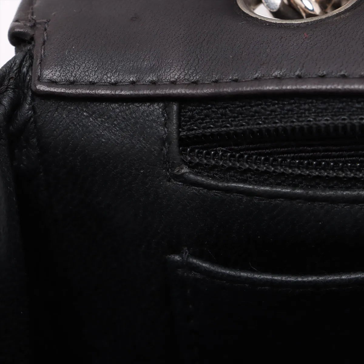 Chanel Chocolate Bar 2.55 Lambskin Single Flap Double Chain Bag Black