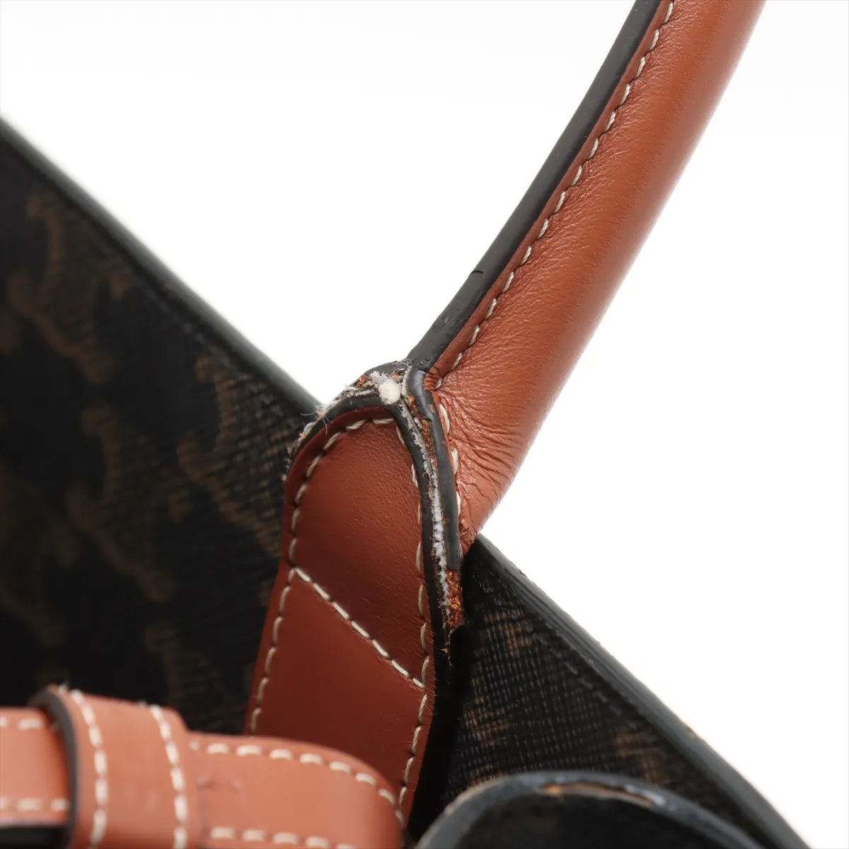 Celine Vertical Cabas Leather Two-Way Mini Tote Bag Brown