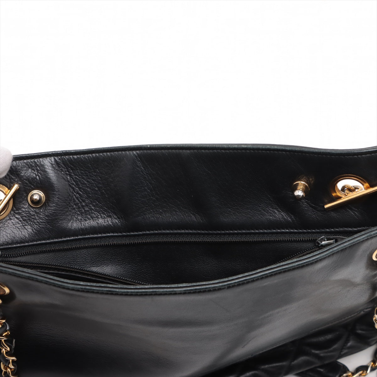 Chanel Matelasse Lambskin Chain Shoulder Bag Black