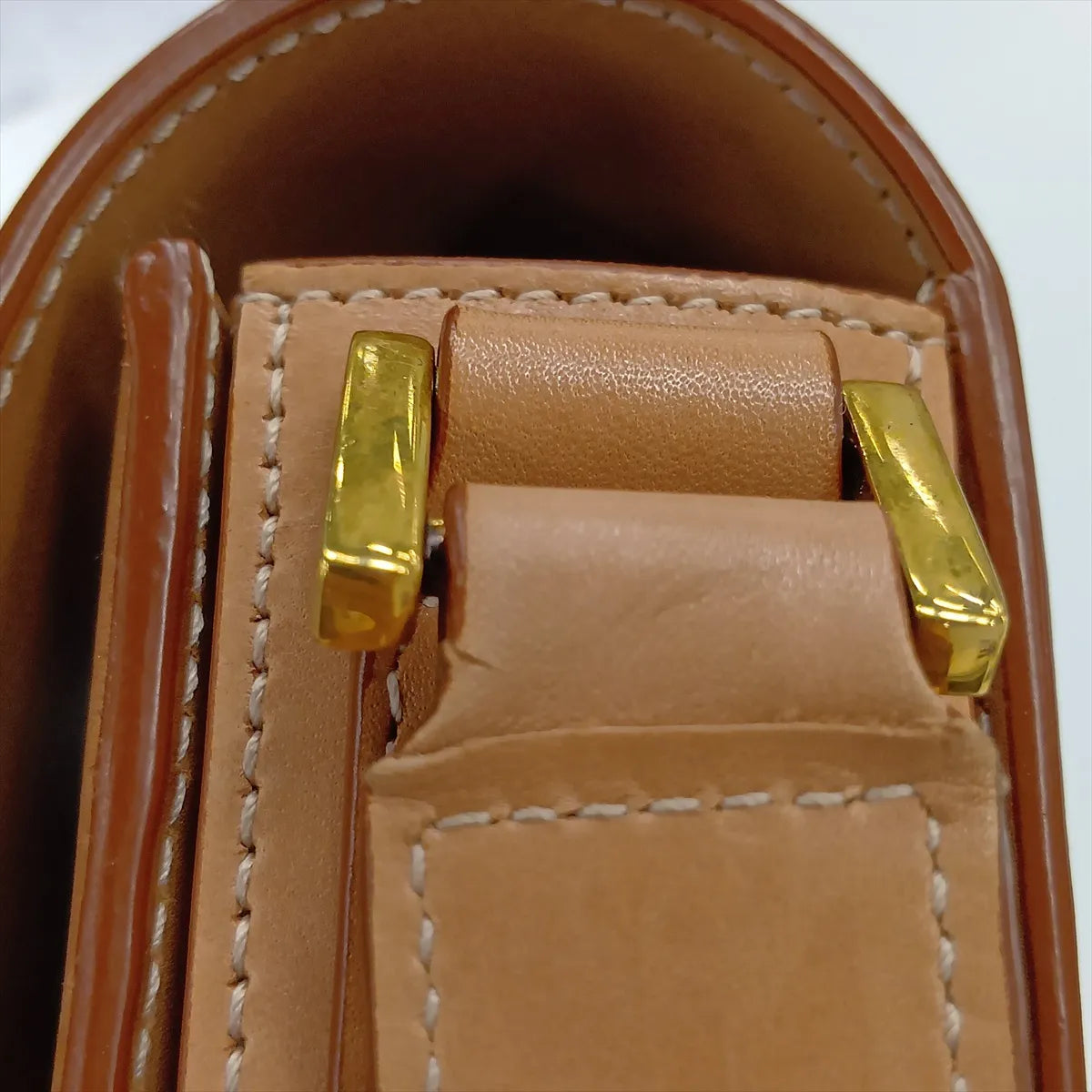 Saint Laurent Paris Solferino Leather Shoulder Bag Brown