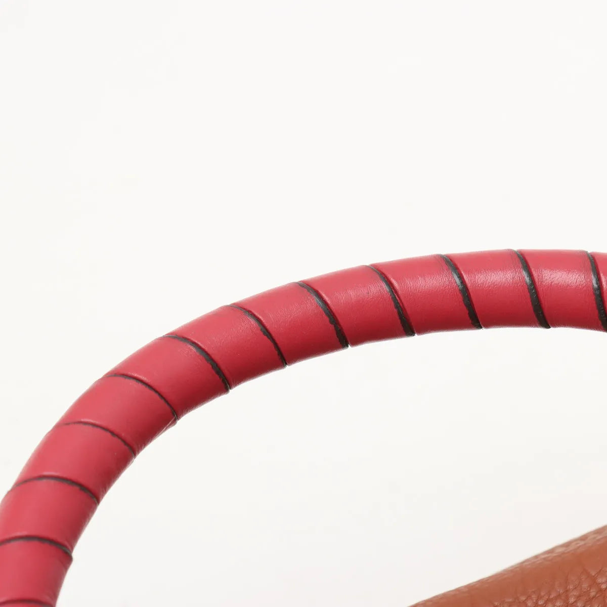 Chloe Marcy Leather Two-Way Handbag Brown x Pink