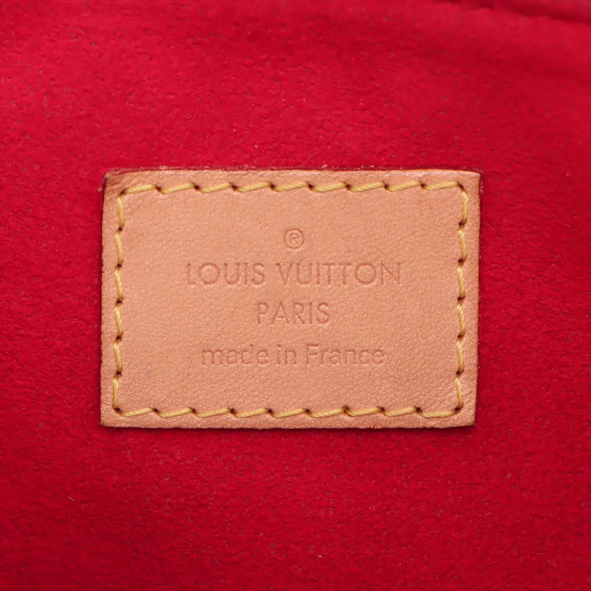 Louis Vuitton Monogram Pallas Handbag Brown x Red