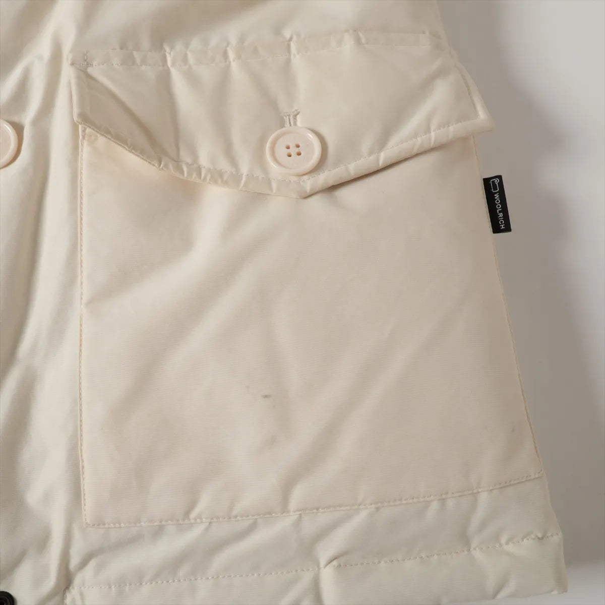 Woolrich Cotton Down Jacket Ivory