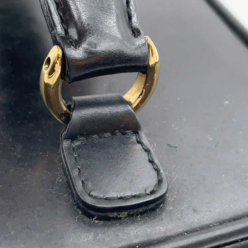 Gucci Bamboo Leather Vanity Handbag Black