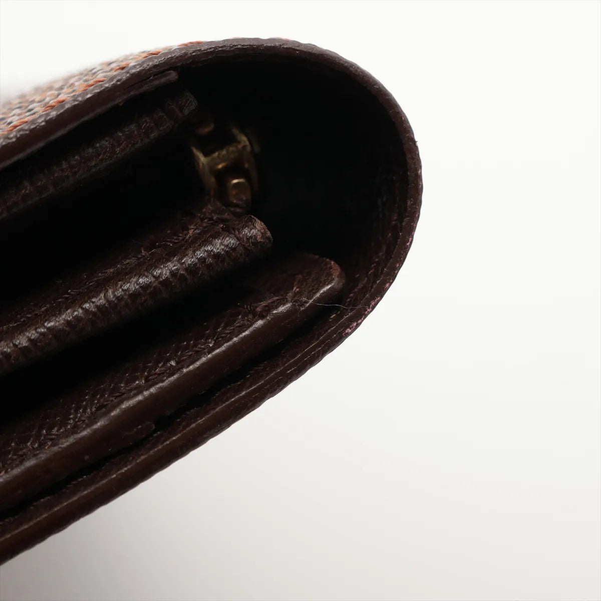 Louis Vuitton Damier Ebene Pochette Monecredit Long Wallet Brown