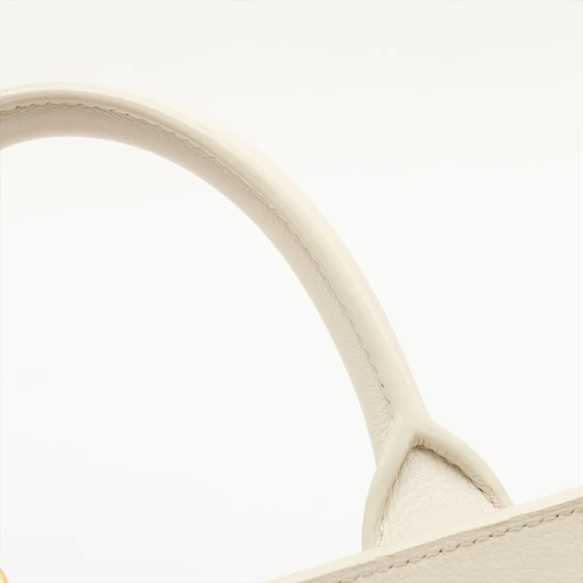 Celine Conti Leather Two-Way Handbag White