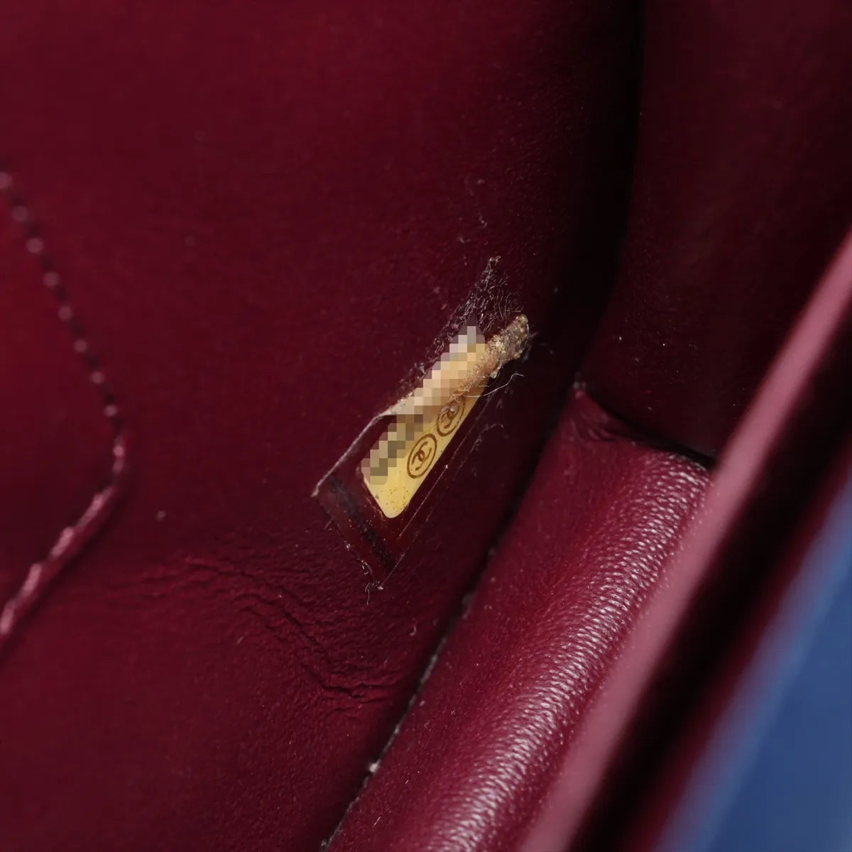 Chanel CC Logo Matelasse Lambskin Chain Shoulder Bag Navy Blue