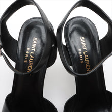 Load image into Gallery viewer, Saint Laurent Paris Leather Heel Sandals Black