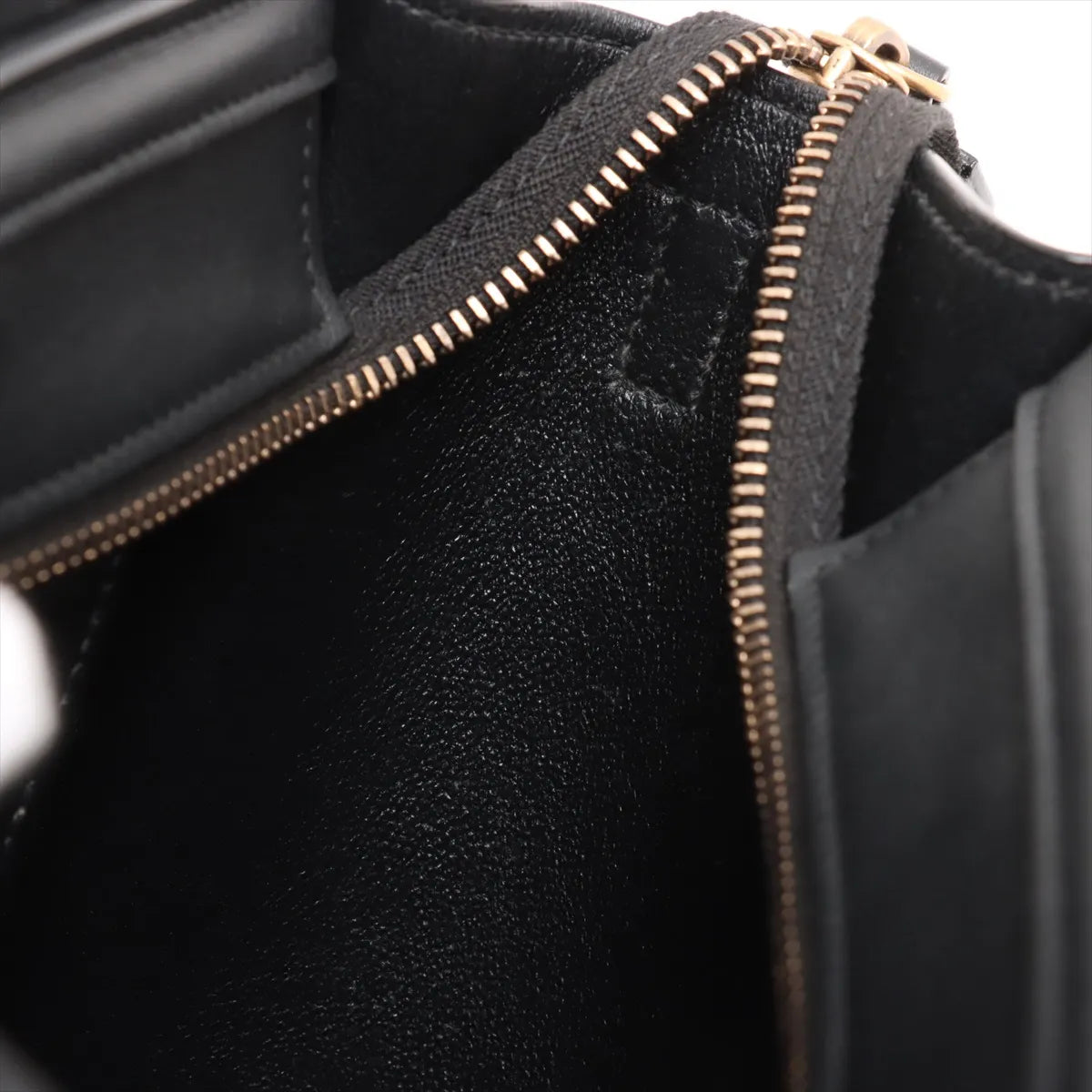 Celine Luggage Nano Shopper Leather Two-Way Handbag Black