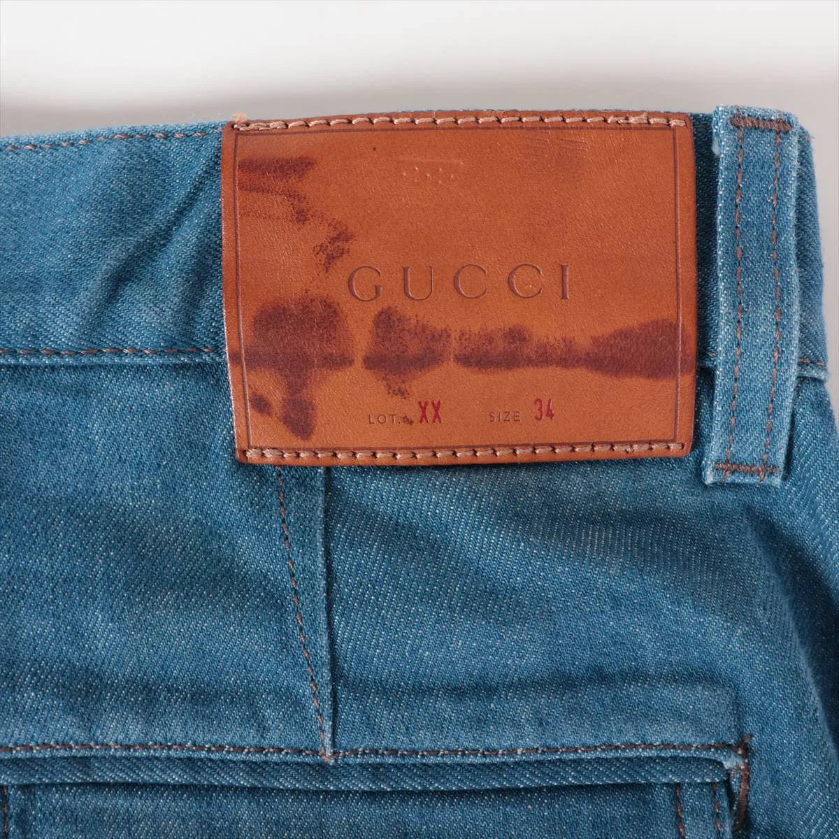 Gucci Cotton Short Pants Denim Blue