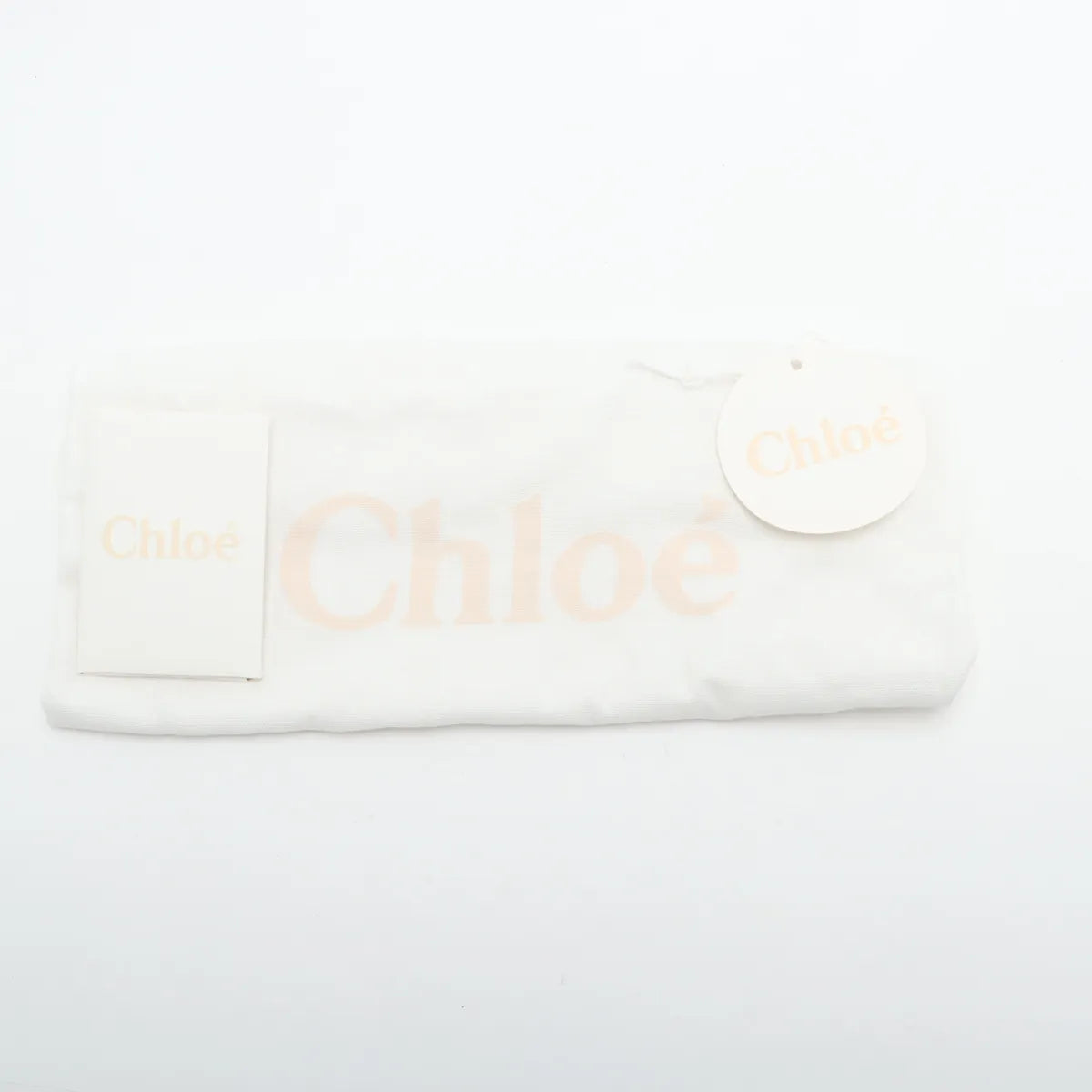 Chloe Woody Small Canvas Leather Two-Way Handbag Beige x Black