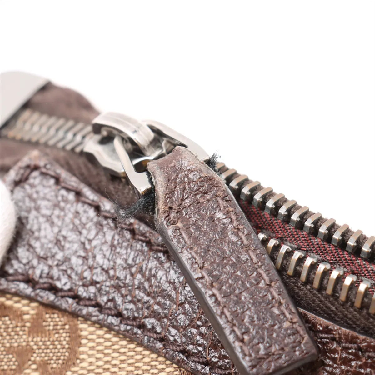 Gucci GG Canvas Leather Shoulder Bag Beige