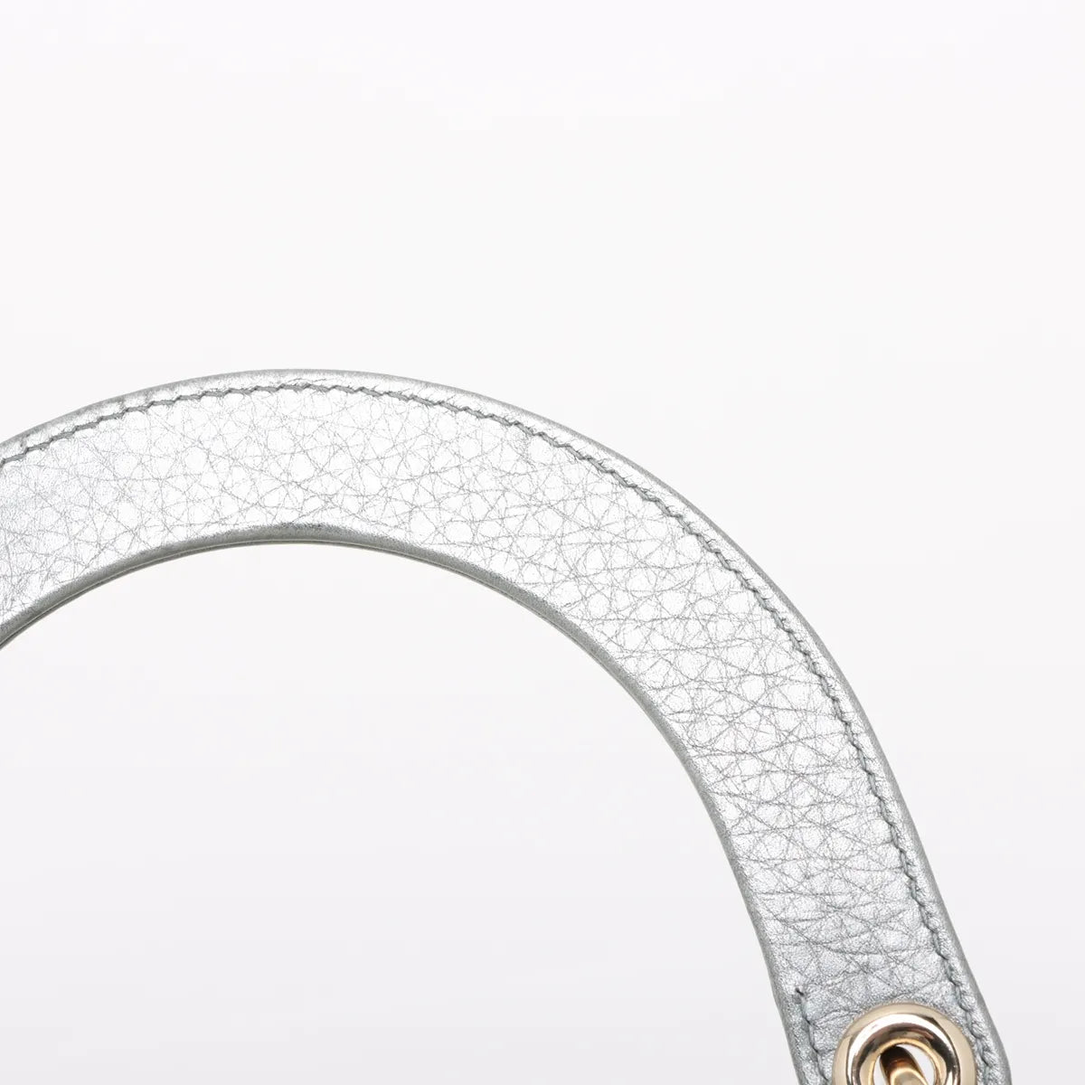 Christian Dior Lady Dior Cannage Leather Two-Way Shoulder Silver