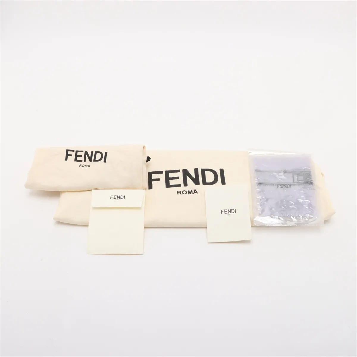 Fendi Peekaboo Regular Leather Two-Way Handbag Greige