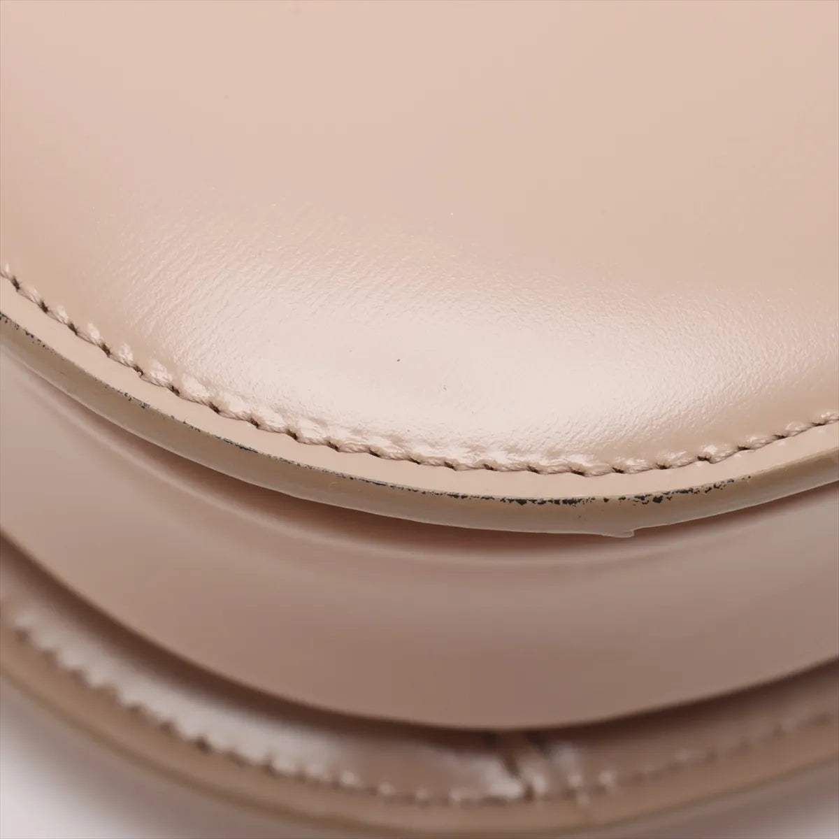 Celine Triomphe Leather Half-moon Shoulder Bag Beige