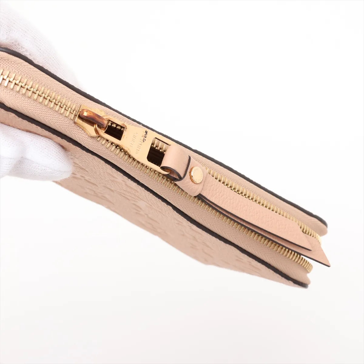 Louis Vuitton Monogram Empreinte Zippy Wallet Beige
