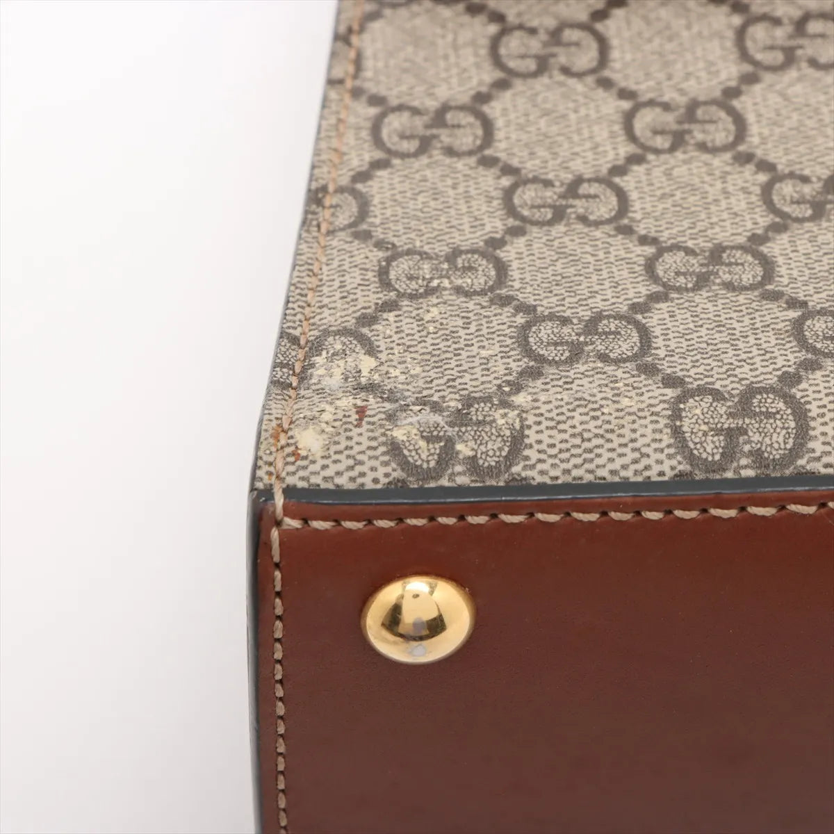 Gucci GG Supreme Leather Two-Way Shoulder Bag Brown x Black