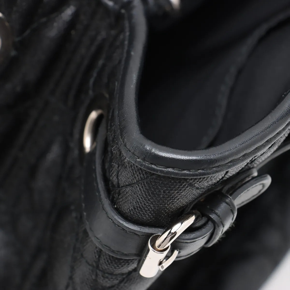 Second Hand Christian Dior Cannage Panarea Tote Bag Black