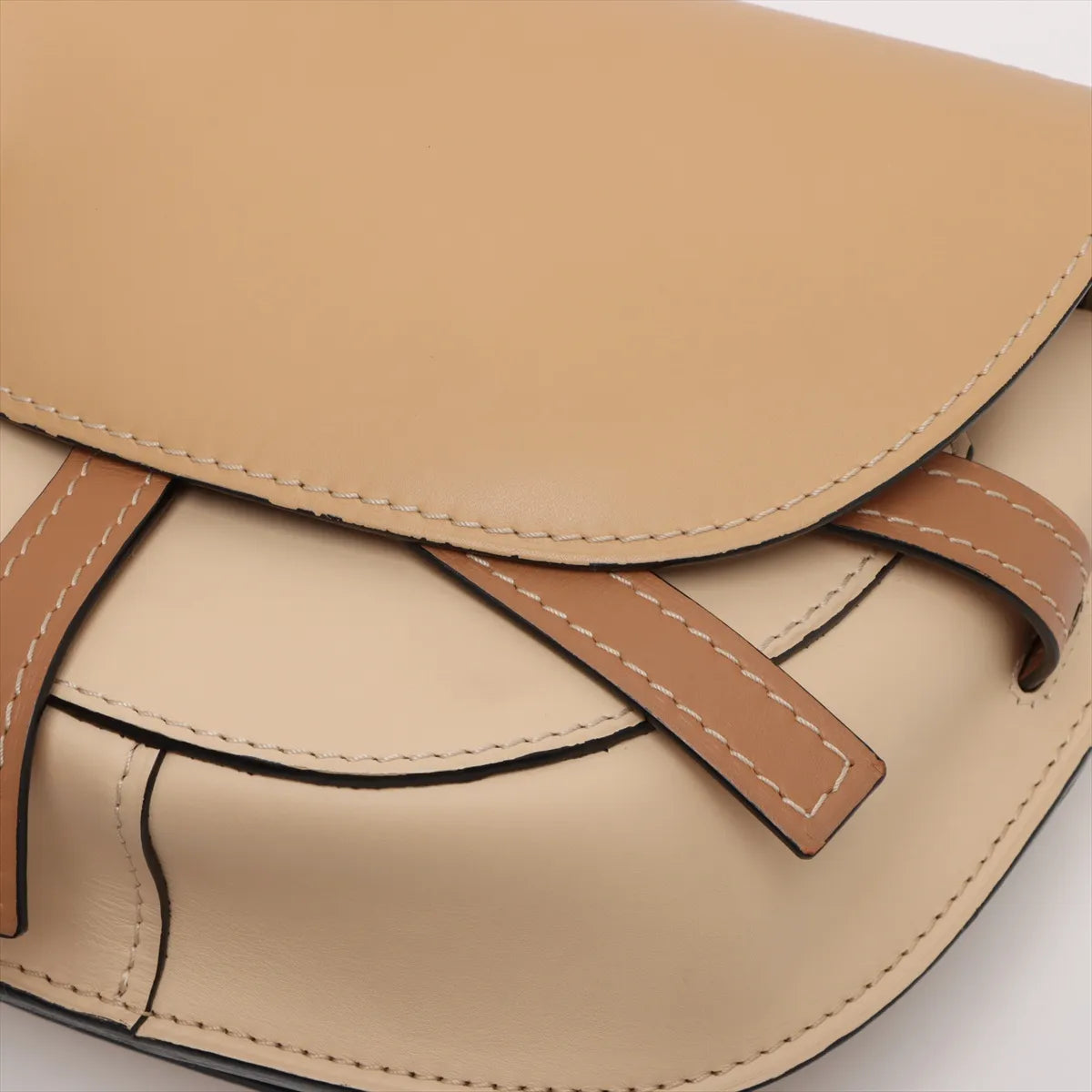 Loewe Gate Small Leather Shoulder Bag Beige