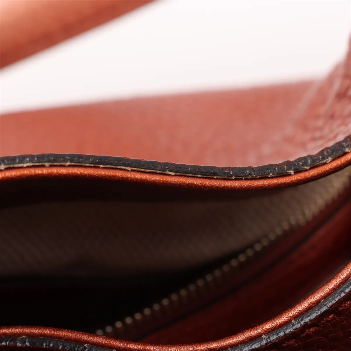 Gucci Soho Pebbled Leather Tote Bag Rust