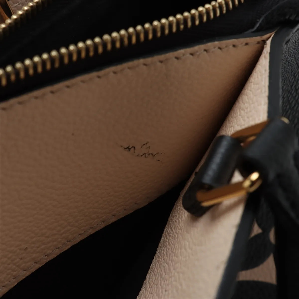 Louis Vuitton Monogram Empreinte Bicolor Petit Palais PM Black x Beige