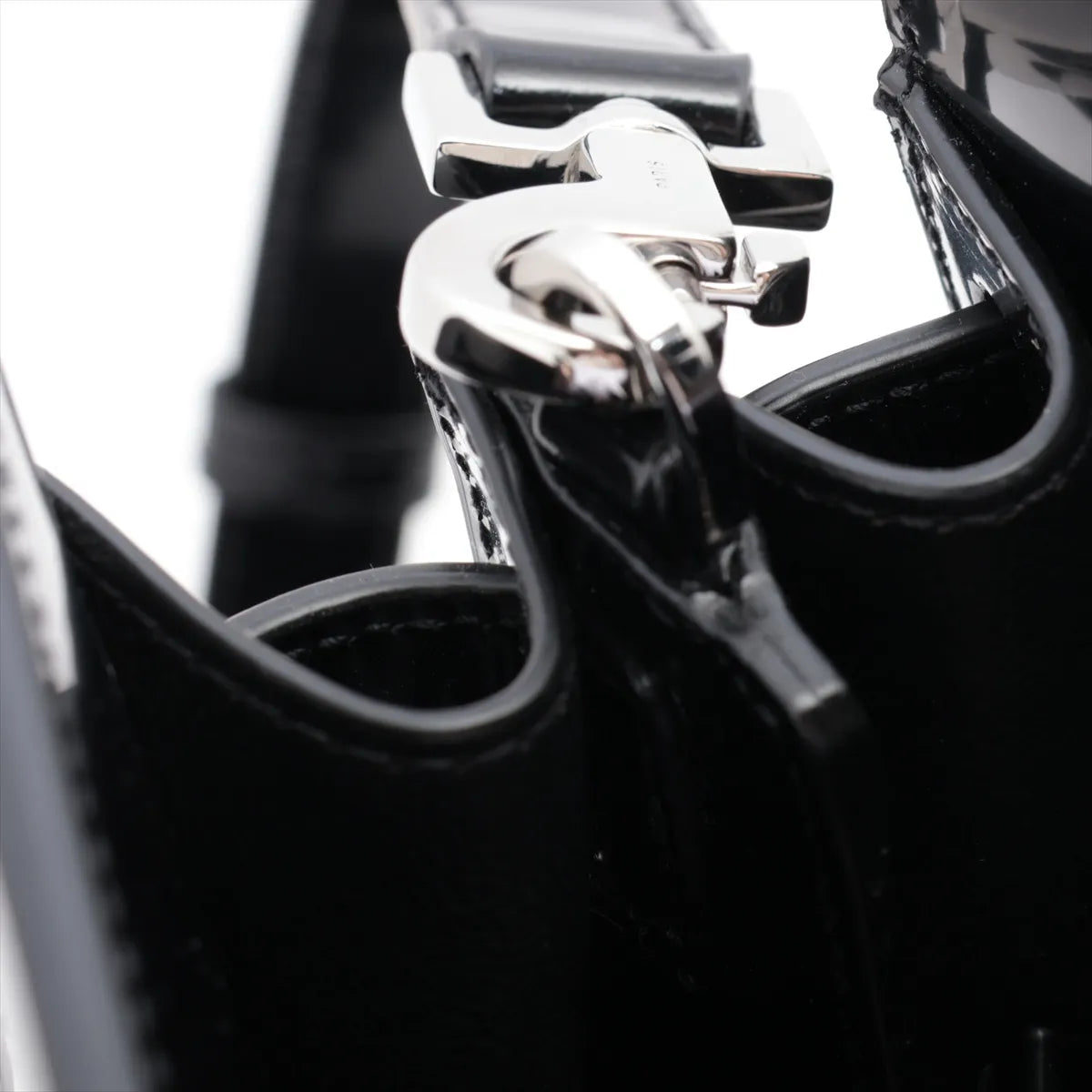 Saint Laurent Paris Large Sac de Jour Patent Leather Two-Way Handbag Black