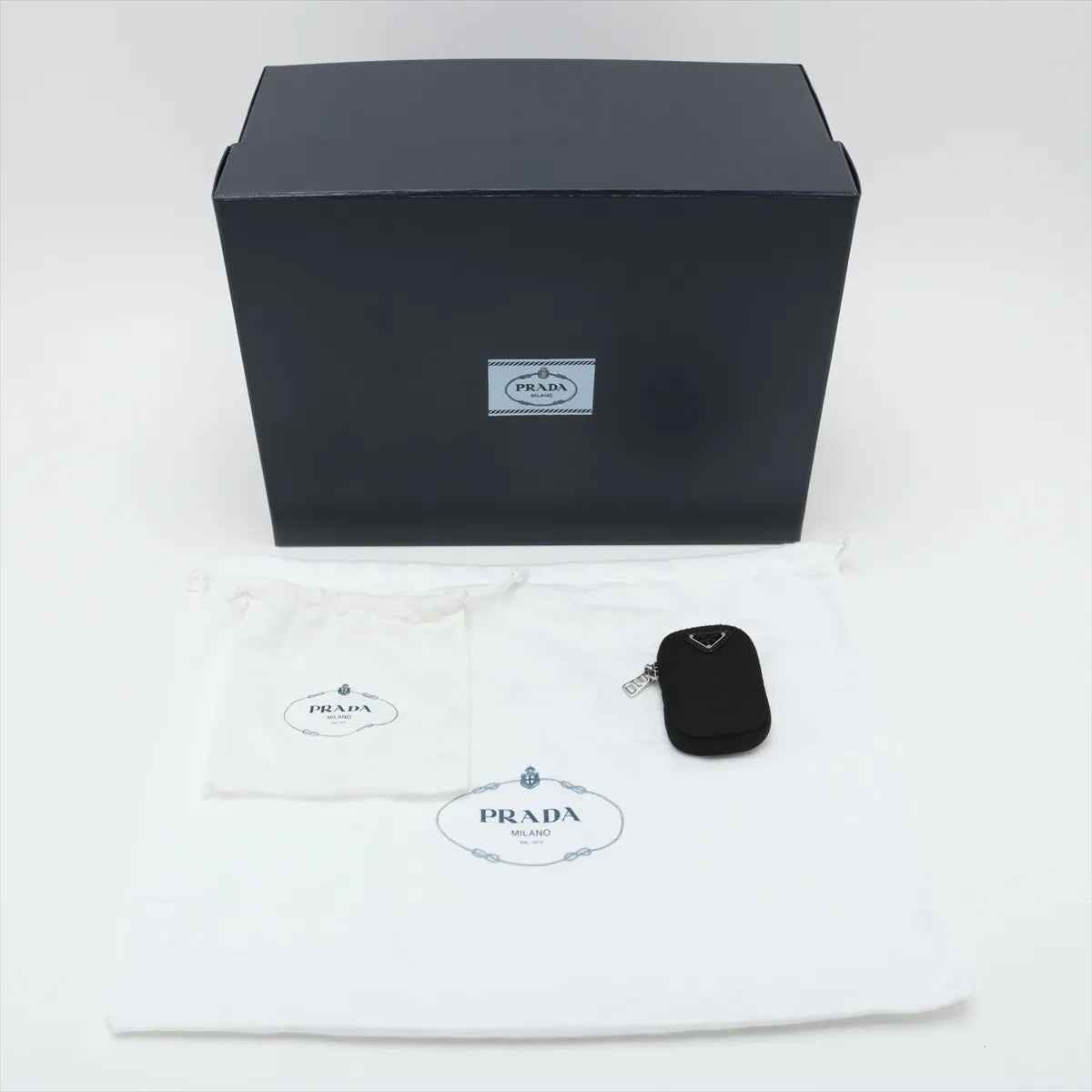 Prada Tessuto Matelasse Nylon Leather Two-Way Tote Handbag Black