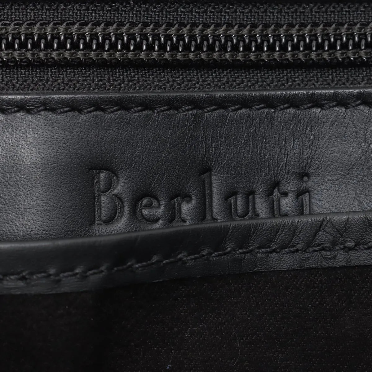 Berluti Calligraphy Leather Business Bag Brown